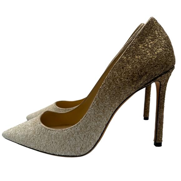Jimmy Choo Romy 100 Ombre Glitter Pumps‎ Heels US 10 / IT 40 - Picture 4 of 14